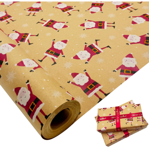 Branded Gift Wrapping Paper Roll For Christmas: Large Size 76cm X 12m Kraft Paper Printe Branded Gift Wrapping Paper Roll For Christmas: Large Size 76cm X 12m Kraft Paper Printe