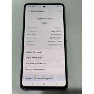 SAMSUNG Galaxy A53 5g Sm-A536b/ds - (Dual Sim) - 128gb - White (Unlocked) SAMSUNG Galaxy A53 5g Sm-A536b/ds - (Dual Sim) - 128gb - White (Unlocked)