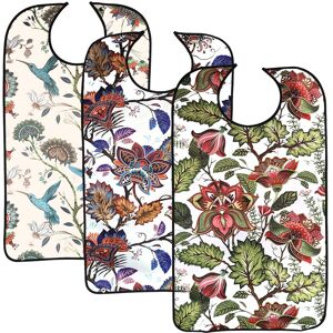 Newthinking 3 Pack Adult Bibs For Eating, Adult Bibs With Crumb Catcher For W... Newthinking 3 Pack Adult Bibs For Eating, Adult Bibs With Crumb Catcher For W...