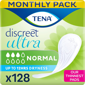 Tena Discreet Ultra - Individually Packaged 128 Pads (8 X 16 Pieces) Tena Discreet Ultra - Individually Packaged 128 Pads (8 X 16 Pieces)
