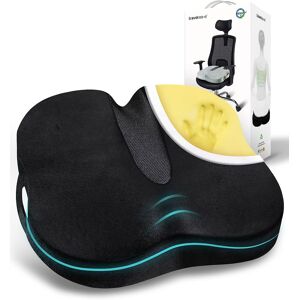 Travel Ease Ergonomic Seat Cushion, Premium Memory Foam Chair Pad With Anti-Slip Travel Ease Ergonomic Seat Cushion, Premium Memory Foam Chair Pad With Anti-Slip