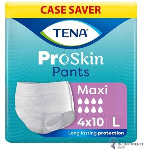 4x Tena Proskin Pants Maxi Incontinence Pants - Large - Pack Of 10 - 2900ml 4x Tena Proskin Pants Maxi Incontinence Pants - Large - Pack Of 10 - 2900ml