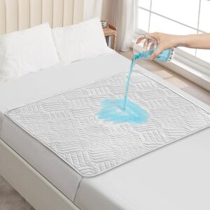 Dujuike Washable Incontinence Pads With Tucks/wings, Waterproof Mattress Protec Dujuike Washable Incontinence Pads With Tucks/wings, Waterproof Mattress Protec
