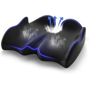 Voxon X-Large Memory Seat Cushion For Office Chair Ergonomic Coccyx Cushion And Voxon X-Large Memory Seat Cushion For Office Chair Ergonomic Coccyx Cushion And