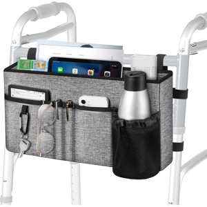 Does Not Apply Large Walker Tote Bag With Cup Holder, Folding Walker Attachment Hands-Free Stor Does Not Apply Large Walker Tote Bag With Cup Holder, Folding Walker Attachment Hands-Free Stor