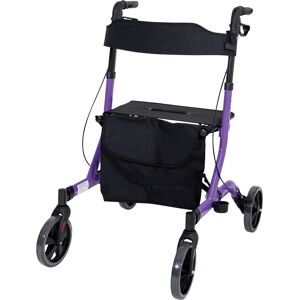 Loops Purple Deluxe Ultra Lightweight Aluminium 4 Wheeled Rollator Foldable Walker Loops Purple Deluxe Ultra Lightweight Aluminium 4 Wheeled Rollator Foldable Walker