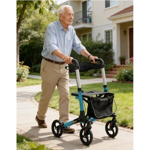 Gr8 Home 4 Wheel Rollator Walker With Seat Lightweight Folding Adjustable Mobility Aid Gr8 Home 4 Wheel Rollator Walker With Seat Lightweight Folding Adjustable Mobility Aid