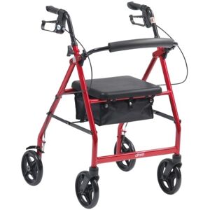 Drive DeVilbiss - R6RD-23 - Red - Padded seat - Rollator Drive DeVilbiss - R6RD-23 - Red - Padded seat - Rollator