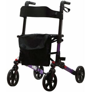 Thatcable Purple Aluminium 4 Wheel Rollator Walking Aid - Flat Folding 136kg Weight Limit Thatcable Purple Aluminium 4 Wheel Rollator Walking Aid - Flat Folding 136kg Weight Limit