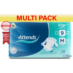 Attends Slip Active 9 - Medium - 4 Pack Of 28 - Multi Pack Attends Slip Active 9 - Medium - 4 Pack Of 28 - Multi Pack