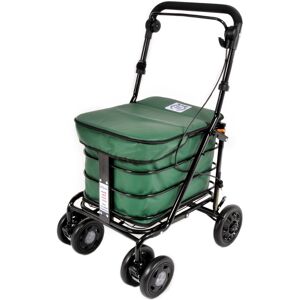 Prestige Seated Walking Shopping Trolley- Forest Green (Assembled) Black Frame Prestige Seated Walking Shopping Trolley- Forest Green (Assembled) Black Frame