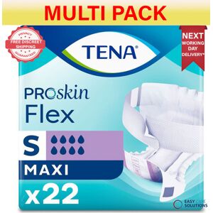 1x Tena Proskin Flex Maxi - Small - 3 Pack Of 22 - Incontinence Slips - Multi Pk 1x Tena Proskin Flex Maxi - Small - 3 Pack Of 22 - Incontinence Slips - Multi Pk
