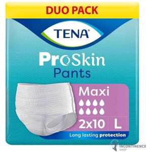2x Tena Proskin Pants Maxi Incontinence Pants - Large - Pack Of 10 - 2900ml 2x Tena Proskin Pants Maxi Incontinence Pants - Large - Pack Of 10 - 2900ml