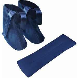 Thatcable Microwavable Slippers And Neck Warmer Set - Removable Heat Pouch - Navy Blue Thatcable Microwavable Slippers And Neck Warmer Set - Removable Heat Pouch - Navy Blue
