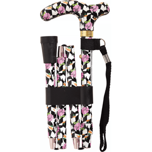 Aidapt 6folding & Extendable Patterned Walking Stick - Braodway Flower - *quality* Bnib Aidapt 6folding & Extendable Patterned Walking Stick - Braodway Flower - *quality* Bnib