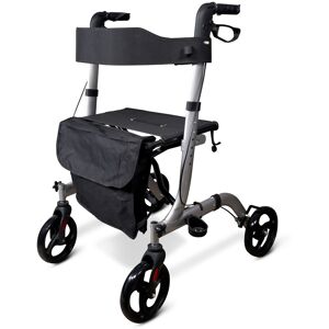 Aidapt Aluminium Rollator With Seat, Bag, Backrest, Folding Frame,Height Adjust Aidapt Aluminium Rollator With Seat, Bag, Backrest, Folding Frame,Height Adjust