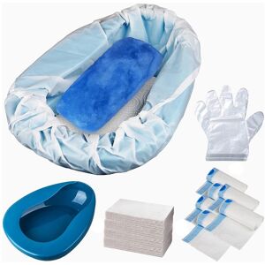 Bedpan Set With 30 Disposable Liners, Super Absorbent Pads And Gloves -4955 Bedpan Set With 30 Disposable Liners, Super Absorbent Pads And Gloves -4955