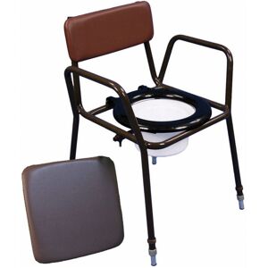 Aidapt Norfolk Commode Chair Height Adjustable Lightweight Sliding Pan Rack Aidapt Norfolk Commode Chair Height Adjustable Lightweight Sliding Pan Rack