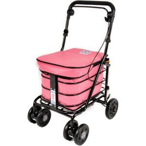 Prestige Seated Walking Shopping Trolley- Pink (Assembled) Black Frame Prestige Seated Walking Shopping Trolley- Pink (Assembled) Black Frame