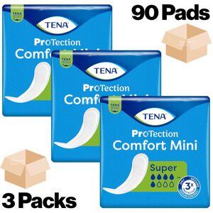 TENA Comfort Mini Super - Incontinence Pads - 3 Packs of 30 - 800ml TENA Comfort Mini Super - Incontinence Pads - 3 Packs of 30 - 800ml