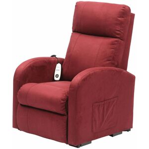 Thatcable Single Motor Rise And Recline Lounge Chair - Wine Coloured Suedette Material Thatcable Single Motor Rise And Recline Lounge Chair - Wine Coloured Suedette Material
