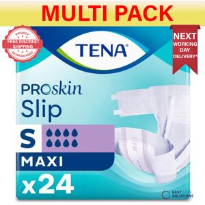 Tena Proskin Slip Maxi - Small - 3 Pack Of 24 - Incontinence Slips - Multi Pk Tena Proskin Slip Maxi - Small - 3 Pack Of 24 - Incontinence Slips - Multi Pk
