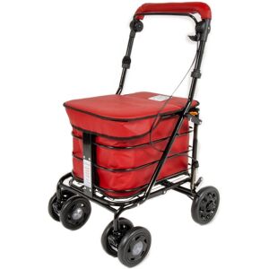 Prestige Seated Walking Shopping Trolley- Red(Assembled) Black Frame Prestige Seated Walking Shopping Trolley- Red(Assembled) Black Frame