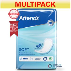 Attends - Soft 5 Super Pads - 4 Pack Of 38 Attends - Soft 5 Super Pads - 4 Pack Of 38