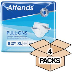 Attends 8xl Adult Nappies Pull Up Pants Incontinence - Extra Large 4 Packs Of 14 Attends 8xl Adult Nappies Pull Up Pants Incontinence - Extra Large 4 Packs Of 14