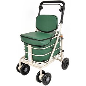 Prestige Walking / Shopping / Mobility Trolley With Backrest & Seat - Green Prestige Walking / Shopping / Mobility Trolley With Backrest & Seat - Green