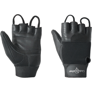 Global Leather Globaleather Standard Fingerless Wheelchair Gloves Padded Palm Black Medium Global Leather Globaleather Standard Fingerless Wheelchair Gloves Padded Palm Black Medium