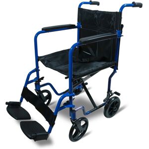 Aidapt Blue Folding Compact Aluminium Transport Wheelchair Va172blue Aidapt Blue Folding Compact Aluminium Transport Wheelchair Va172blue