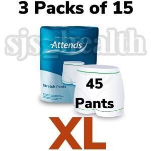 3x Pack Of 15 Attends Stretch Pull Up Pants Xl Incontinence Reusable Washable 3x Pack Of 15 Attends Stretch Pull Up Pants Xl Incontinence Reusable Washable