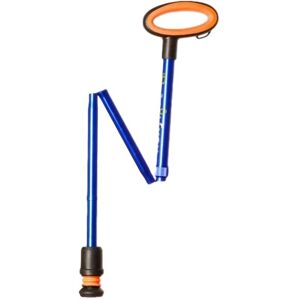 Mobility Smart Flexyfoot Folding Walking Stick Oval Handle Shock Absorbing Blue Mobility Smart Flexyfoot Folding Walking Stick Oval Handle Shock Absorbing Blue