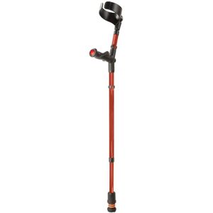 Mobility Smart Flexyfoot Comfort Grip Double Adjustable Crutch Closed Cuff Red Right Single Mobility Smart Flexyfoot Comfort Grip Double Adjustable Crutch Closed Cuff Red Right Single