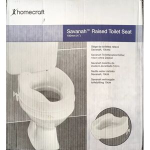 Homecraft Savanah Raised Toilet Seat Without Lid, Elongated & Elevated Lock Seat Homecraft Savanah Raised Toilet Seat Without Lid, Elongated & Elevated Lock Seat