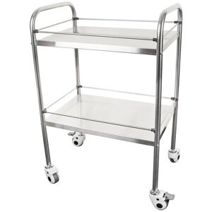 Clickmedical Click Medical Two Tier Stainless Steel Medical Trolley Chrome Clickmedical Click Medical Two Tier Stainless Steel Medical Trolley Chrome