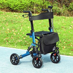 Rollator Walker Folding Lightweight Walking Seat Backrest 4wheeled Mobility Aid Rollator Walker Folding Lightweight Walking Seat Backrest 4wheeled Mobility Aid