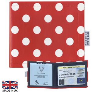 Mobility Smart Cloth Blue Badge Wallet Disabled Driving Permit Holder Spotty Red Mobility Smart Cloth Blue Badge Wallet Disabled Driving Permit Holder Spotty Red