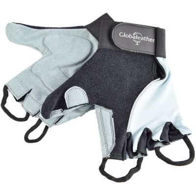 Global Leather Globaleather Lite Gel Palm Wheelchair Gloves Shock Absorption Silver Grey X S... Global Leather Globaleather Lite Gel Palm Wheelchair Gloves Shock Absorption Silver Grey X S...