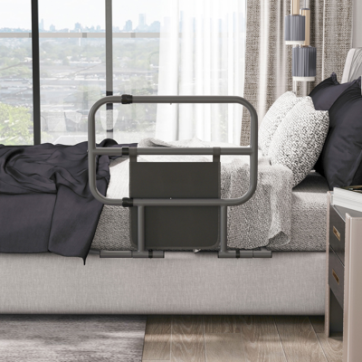 Homcom Folding Bed Rail Assist Bar For Elderly Adults Safety Grab Handle Pocket Homcom Folding Bed Rail Assist Bar For Elderly Adults Safety Grab Handle Pocket