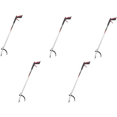 5 X 85cm 33\" Helping Hand Litter Picker Grabber Reacher Long Handy Garden Clean 5 X 85cm 33\" Helping Hand Litter Picker Grabber Reacher Long Handy Garden Clean