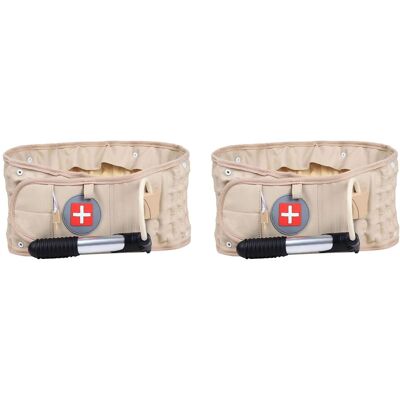 2x Back Decompression Belt Lumbar Support Back Waist Brace Spinal Traction5946 2x Back Decompression Belt Lumbar Support Back Waist Brace Spinal Traction5946