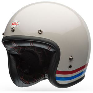 Bell Custom 500 Motorcycle Helmet Stripes Pearl White Bell Custom 500 Motorcycle Helmet Stripes Pearl White
