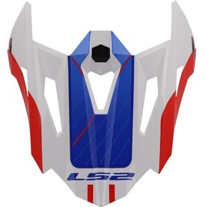 Ls2 Mx703 Motorbike Helmet Peak Integrated Galuo White / Red / Blue Ls2 Mx703 Motorbike Helmet Peak Integrated Galuo White / Red / Blue
