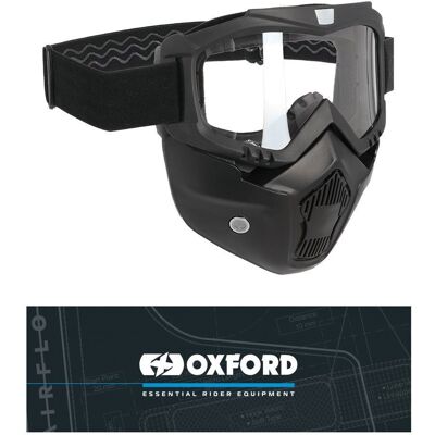 Oxford Street Open Face Mask Motorcycle Bike Helmet Goggles Black Oxford Street Open Face Mask Motorcycle Bike Helmet Goggles Black