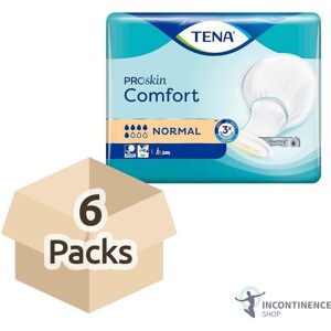 6x Tena Proskin Comfort Normal - Pack Of 42 - Large Incontinence Pads - 1200ml 6x Tena Proskin Comfort Normal - Pack Of 42 - Large Incontinence Pads - 1200ml
