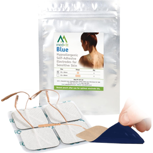 Med-Fit Blue Hydro-Gel Tens Pads For Sensitive Skin - 12 Pads, 3 Packs Med-Fit Blue Hydro-Gel Tens Pads For Sensitive Skin - 12 Pads, 3 Packs