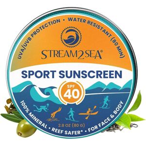 Stream 2 Sea Stream2sea Sunscreen Balm In Tin, Spf40 Reef Safe Mineral, Face & Body Biodegra Stream 2 Sea Stream2sea Sunscreen Balm In Tin, Spf40 Reef Safe Mineral, Face & Body Biodegra