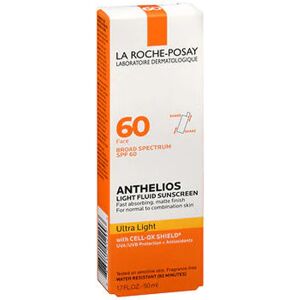 La Roche-Posay Anthelios SPF 60 Fluid Sunscreen - Face, 1.7 Oz La Roche-Posay Anthelios SPF 60 Fluid Sunscreen - Face, 1.7 Oz